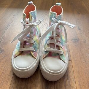 Wonder Nation Multicolor Girls High-Top Sneakers